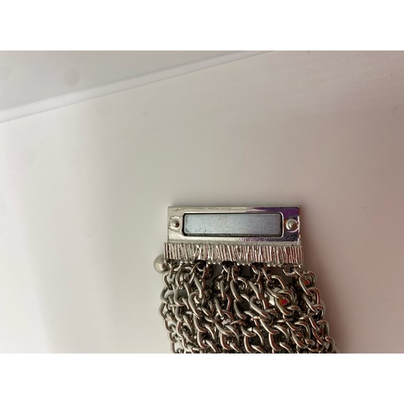 HSN CHAIN METAL BRACELET WITH CLUSTERS OF BEADS - Picture 8 of 11